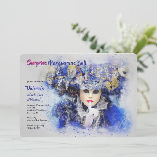 Invitation de personnage Masquerade (Debout devant)