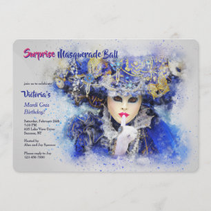 Invitation de personnage Masquerade