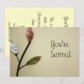 Invitation de pétales Vintages (Devant / Derrière)