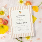 Invitation de petit Baby shower doux avec rayures