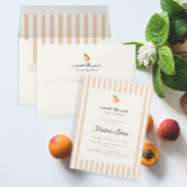 Invitation de petit Baby shower doux avec rayures