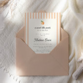 Invitation de petit Baby shower doux avec rayures