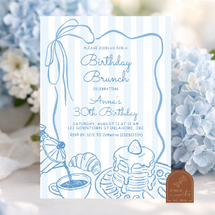 Invitation de petit-déjeuner d'anniversaire fantai
