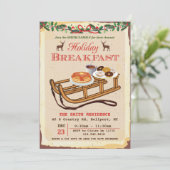 Invitation de petit-déjeuner de Noël de vacances (Debout devant)