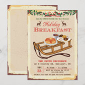 Invitation de petit-déjeuner de Noël de vacances (Devant / Derrière)