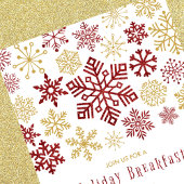 Invitation de petit-déjeuner de Noël Élégants floc