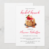 Invitation de petit-déjeuner de pancakes de mariag (Devant / Derrière)