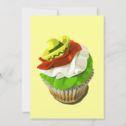 Invitation de petit gâteau de Cinco De Mayo (Devant)
