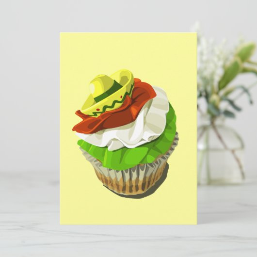 Invitation de petit gâteau de Cinco De Mayo (Debout devant)