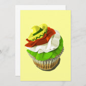 Invitation de petit gâteau de Cinco De Mayo (Devant / Derrière)