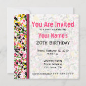 Invitation de petit gâteau - éclaboussure (Dos)