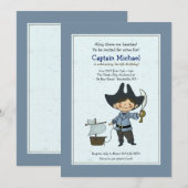 Invitation de petit pirate mignon (Devant / Derrière)