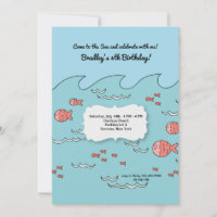 Invitation de petit poisson rose