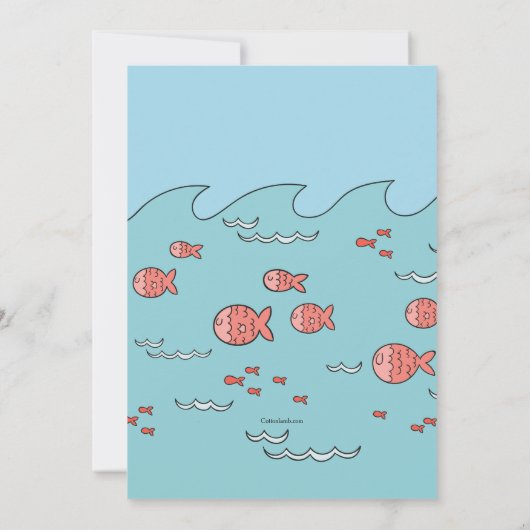 Invitation de petit poisson rose (Dos)