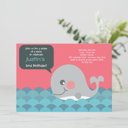 Invitation de petite baleine (Debout devant)