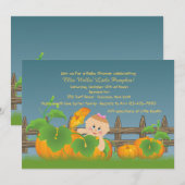 Invitation de petits Citrouilles Baby showers (Devant / Derrière)