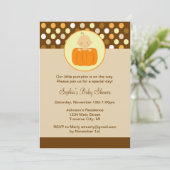 Invitation de petits Citrouilles Baby showers (Debout devant)
