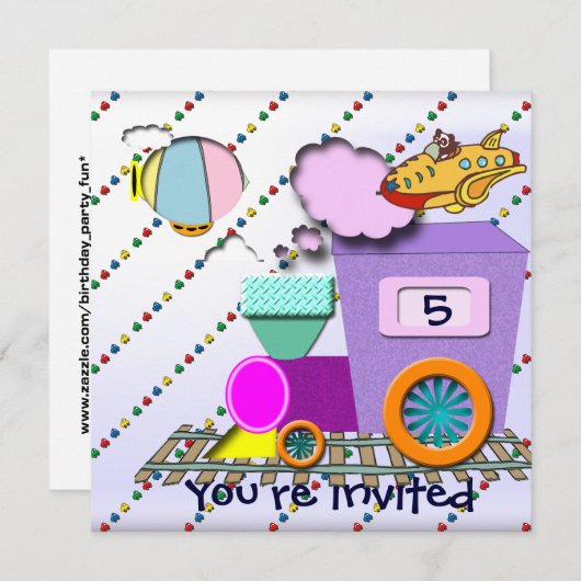 Invitation de petits garçons (Devant / Derrière)