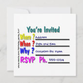 Invitation de petits garçons (Dos)