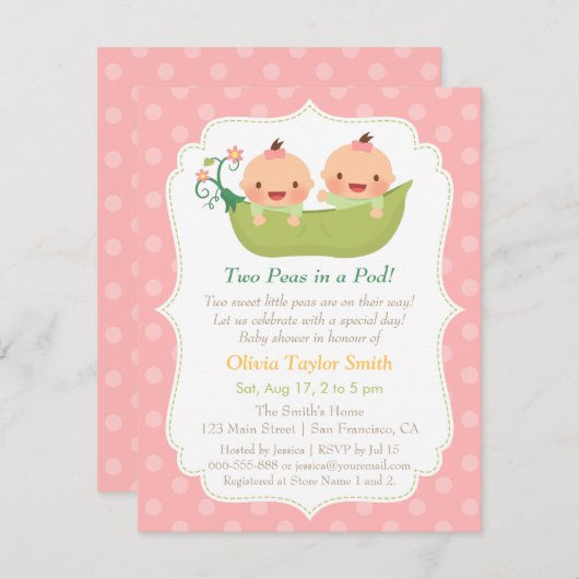 Invitation De petits petits petits petits petits pois dans un (Devant / Derrière)