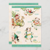 Invitation de petits piggies (Devant / Derrière)