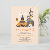 Invitation De Peur Obtenir Éffrayant Anniversaire Halloween (Debout devant)