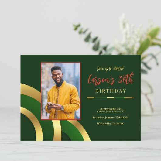 Invitation de photo abstraite moderne (Debout devant)