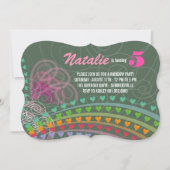 Invitation de photo d'anniversaire de fille de coe (Devant)