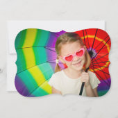 Invitation de photo d'anniversaire de fille de coe (Dos)