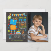 Invitation de photo d'anniversaire de garçon avec  (Devant)