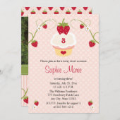 Invitation de photo d'anniversaire de petit gâteau (Devant / Derrière)