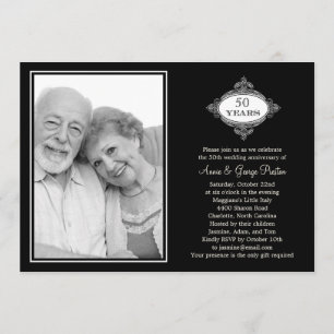 Invitation de photo d'anniversaire de sceau élégan