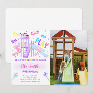 Invitation de photo d'anniversaire de terrain de j