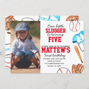 Invitation de photo d'anniversaire d'enfant de