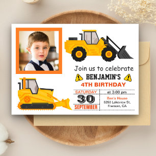 Invitation de photo d'anniversaire pour enfants de