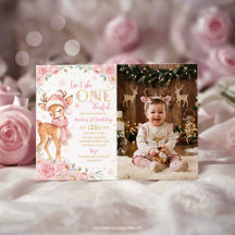 Invitation de photo d'anniversaire une fois adorab