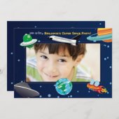 Invitation de photo d'aventure de l'espace (Devant / Derrière)