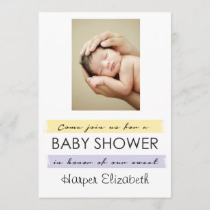 Invitation de photo de baby shower