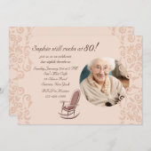 Invitation de photo de chaise de basculage (Devant / Derrière)