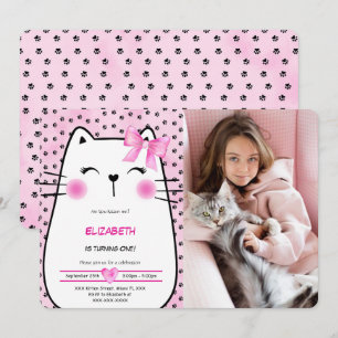 Invitation de photo de chaton