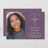 Invitation de photo de confirmation - invitation (Devant / Derrière)