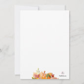 Invitation de photo de couleurs de chute (Dos)