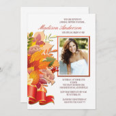 Invitation de photo de couleurs de chute (Devant / Derrière)