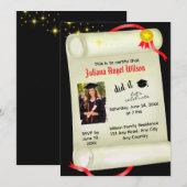 Invitation de photo de diplôme (Devant / Derrière)