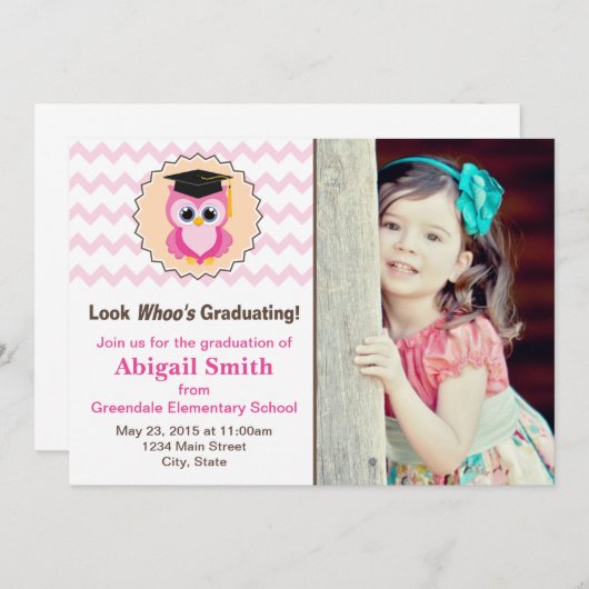 Invitation de photo de faire-part d'obtention du (Devant / Derrière)