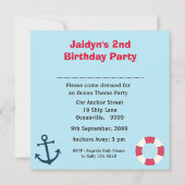 Invitation de photo de fête d'anniversaire de (Dos)