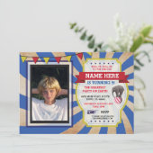 Invitation de photo de fête d'anniversaire de (Debout devant)