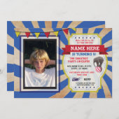 Invitation de photo de fête d'anniversaire de (Devant / Derrière)