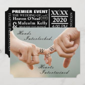 Invitation de photo de fiançailles (Devant / Derrière)