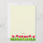 Invitation de photo de frontière de tulipe (Dos)